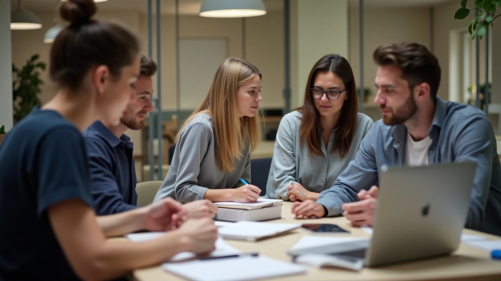 Équipe collaborant sur des projets numériques