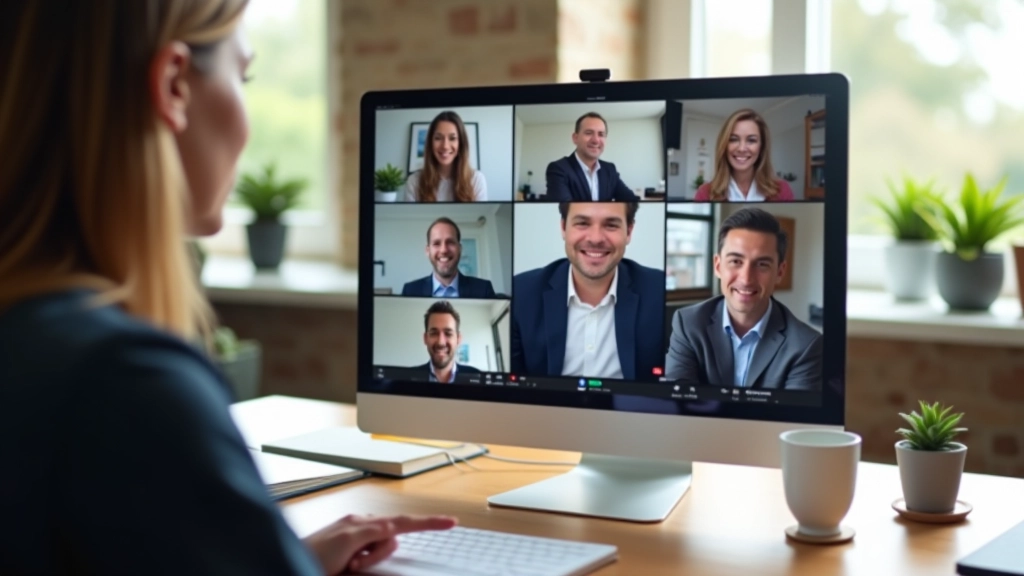 Groupe de personnes en vidéoconférence montrant une session de formation en direct pour les membres premium d'un site d'adhésion